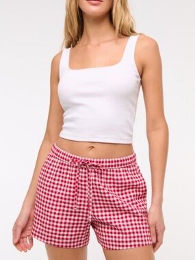 Abercrombie Linen Blend Pull-On Short